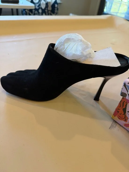 Jeffrey Campbell Black Suede Slip-On Mules - Picture 4 of 5